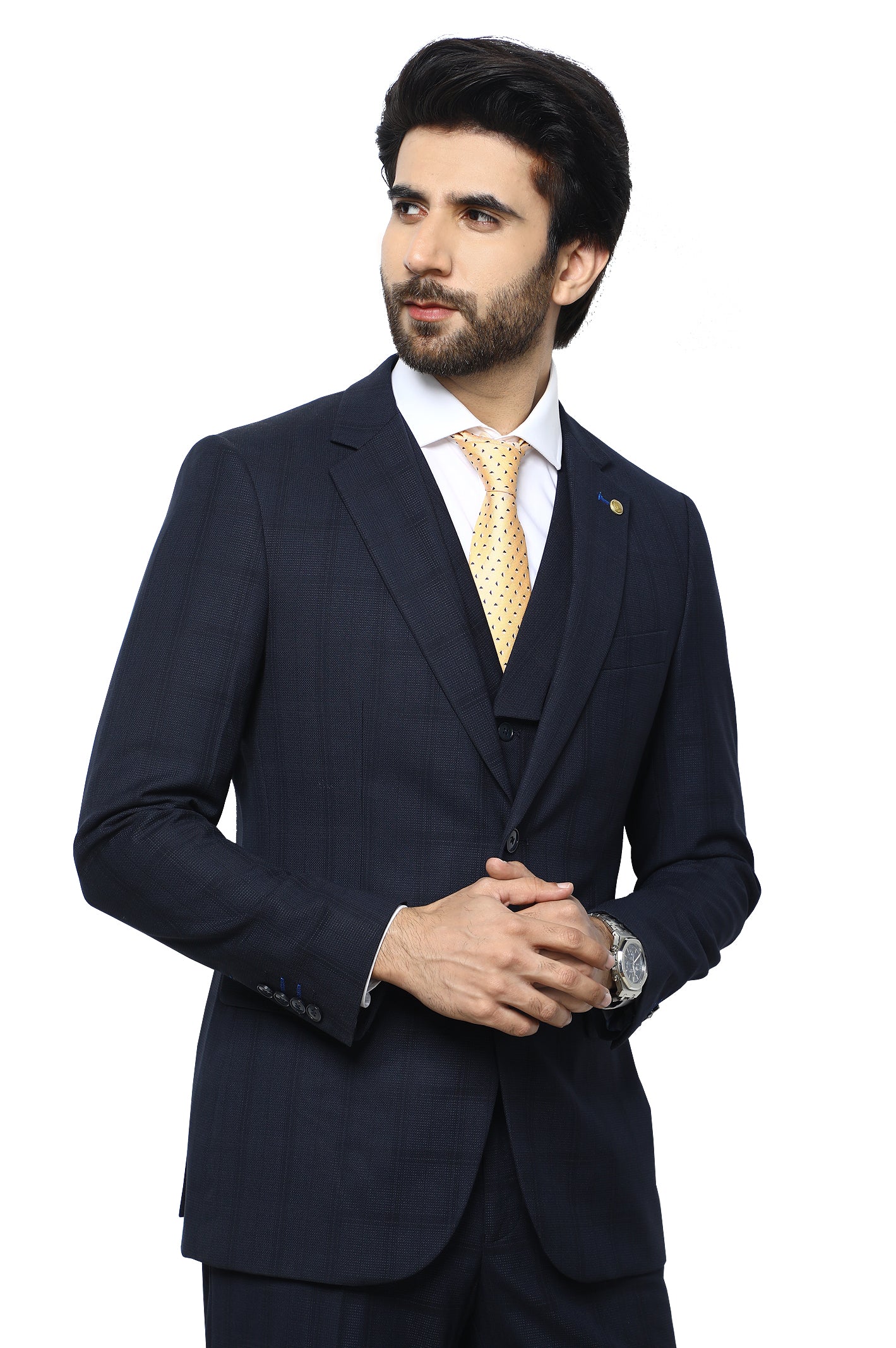 Diner's 3 Pcs Suit in N-BLUE SKU: DA1176