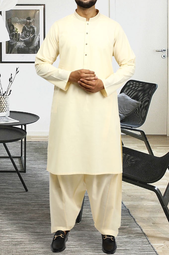 Formal Shalwar Suit for Men SKU: EG2568-L-Fawn - Diners