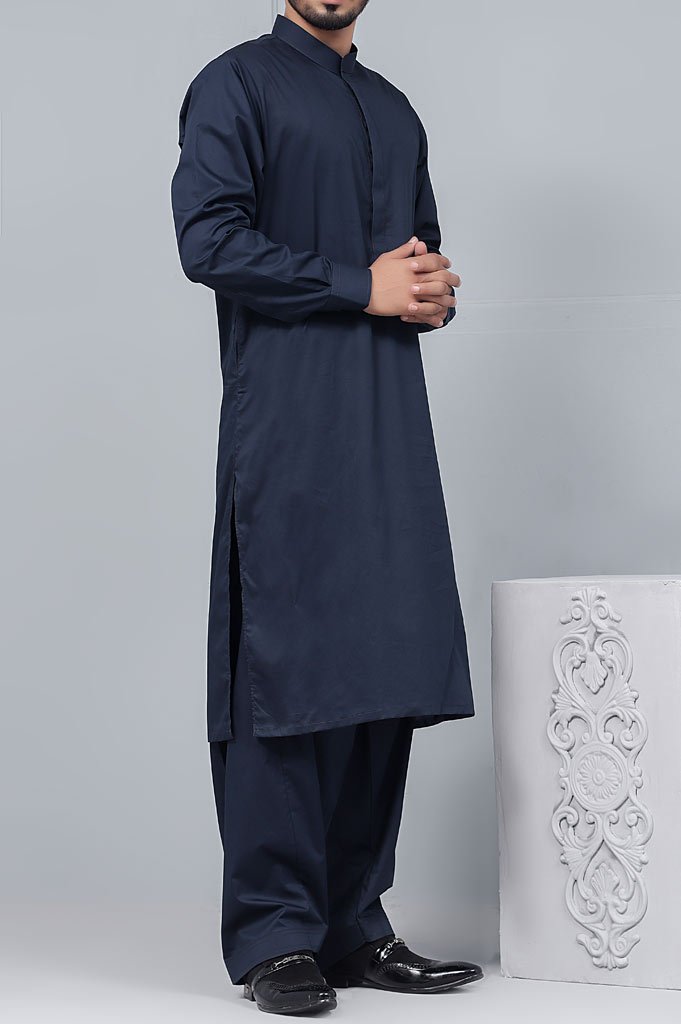 Formal Shalwar Suit for Man (EG2600-N-BLUE) - Diners
