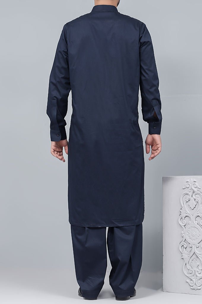 Formal Shalwar Suit for Man (EG2600-N-BLUE) - Diners
