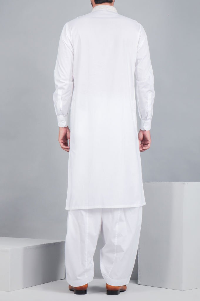 Formal Shalwar Suit for Man (EG2611-WHITE) - Diners