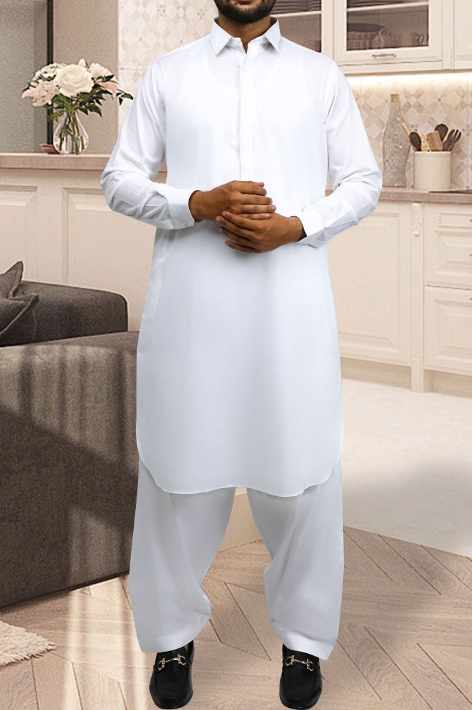 Formal Shalwar Suit for Man EG2623-White - Diners