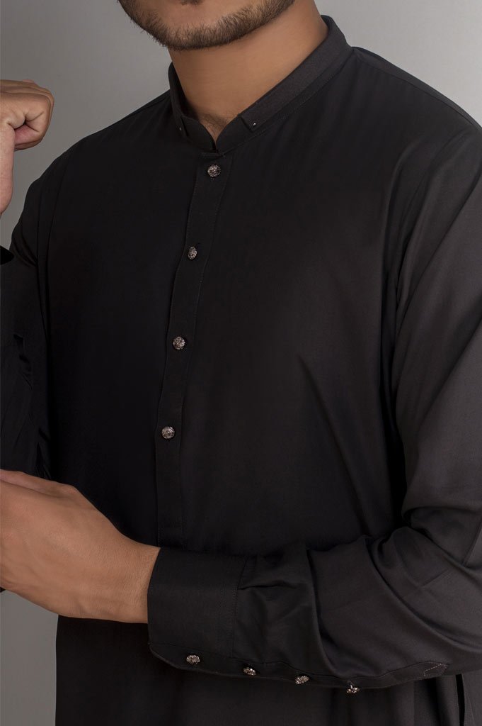 Formal Shalwar Suit for Man SKU: EG2705-Black - Diners