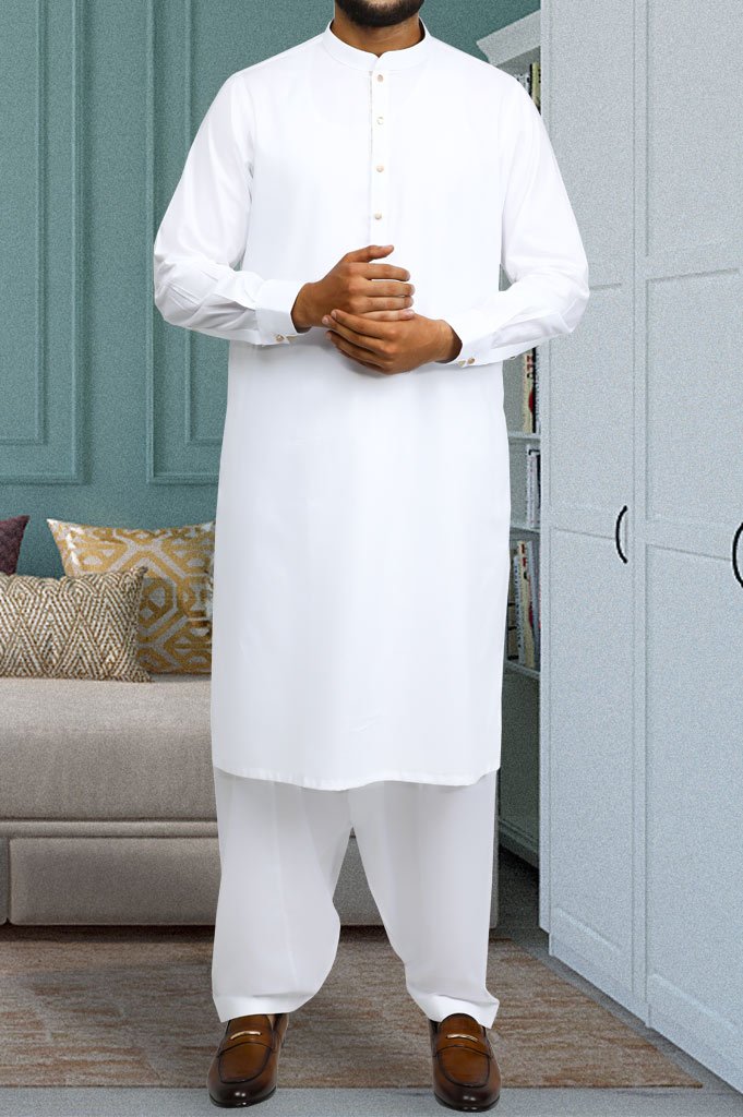 Formal Shalwar Suit for Men SKU: EG2724-White - Diners
