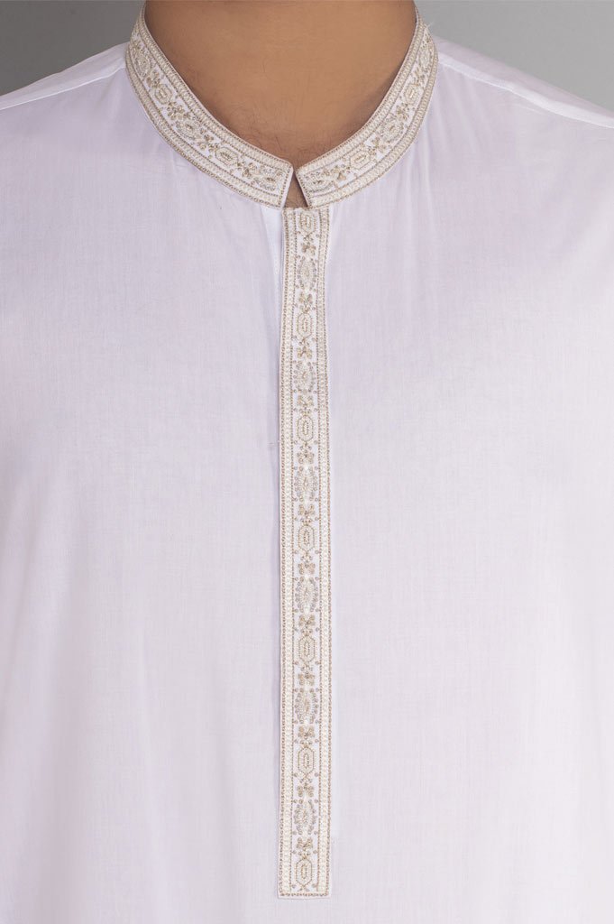Formal Shalwar Suit for Man SKU: EG2733-White - Diners