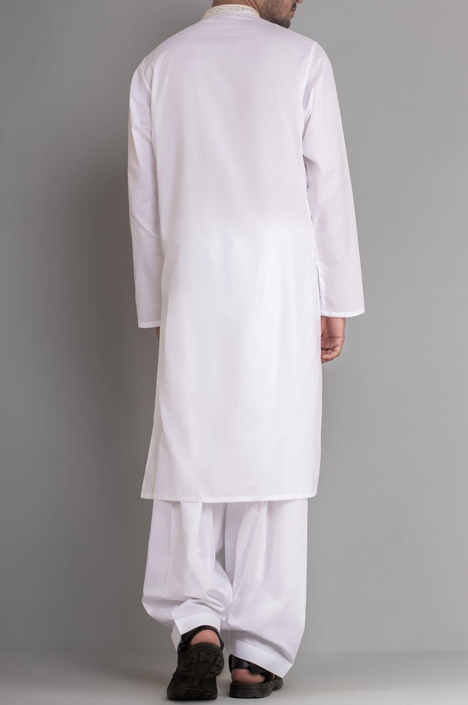Formal Shalwar Suit for Man SKU: EG2733-White - Diners