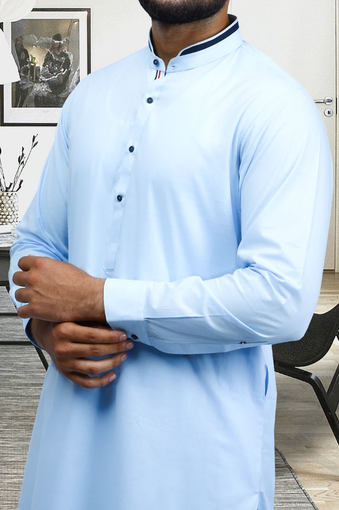 Formal Shalwar Suit for Men EG2739-SKYBLUE - Diners