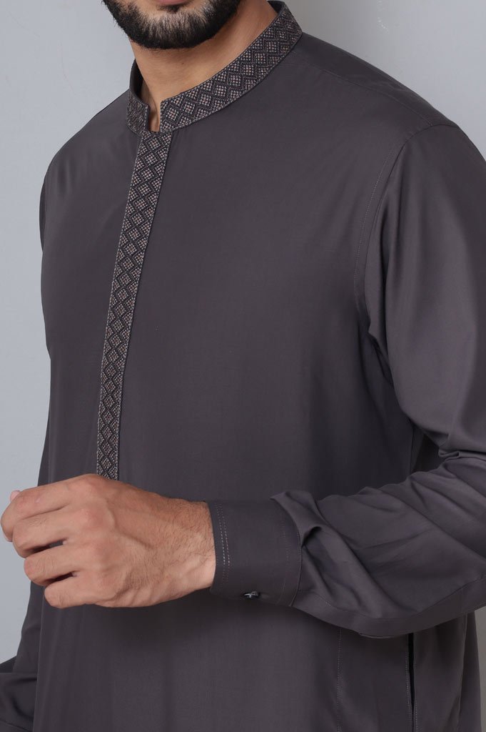 Formal Shalwar Suit for Men SKU: EG2743-D-Grey - Diners