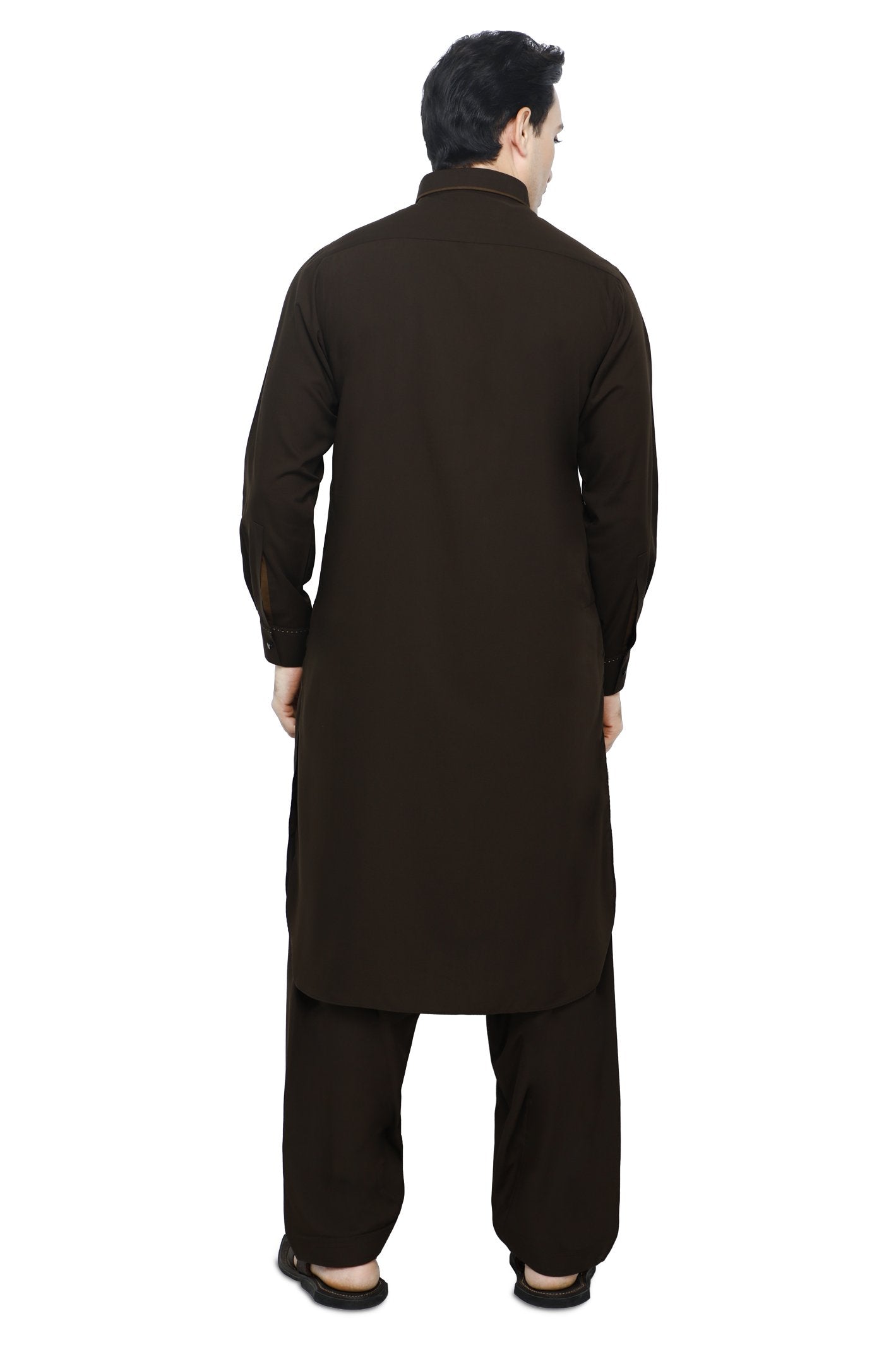 Formal Shalwar Suit for Men SKU: EG2756-BROWN - Diners