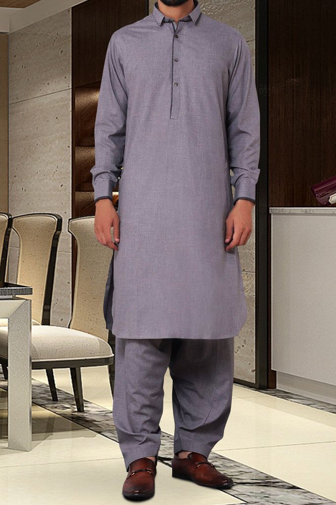 Formal Shalwar Suit for Men SKU: EG2760-Grey - Diners