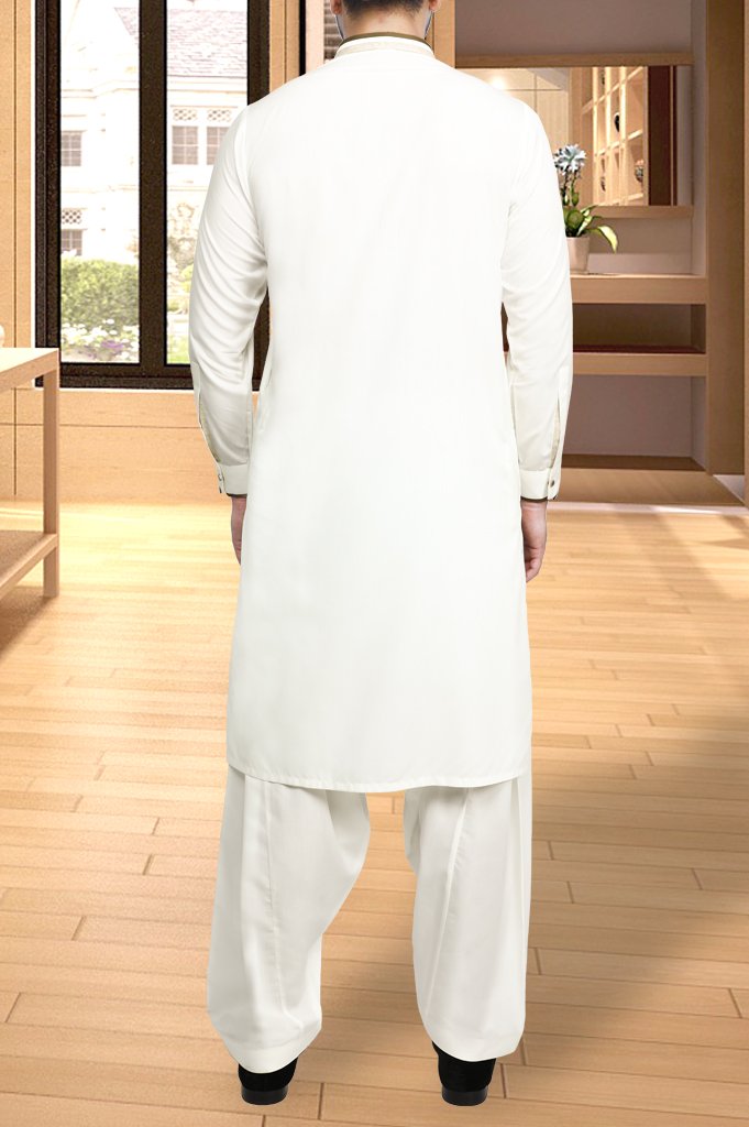 Formal Shalwar Suit for Man EG2793-Offwhite - Diners