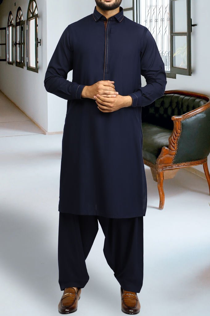 Formal Shalwar Suit for Man EG2799-N-Blue - Diners