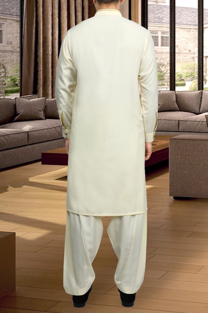 Formal Shalwar Suit for Man EG2827-Cream - Diners