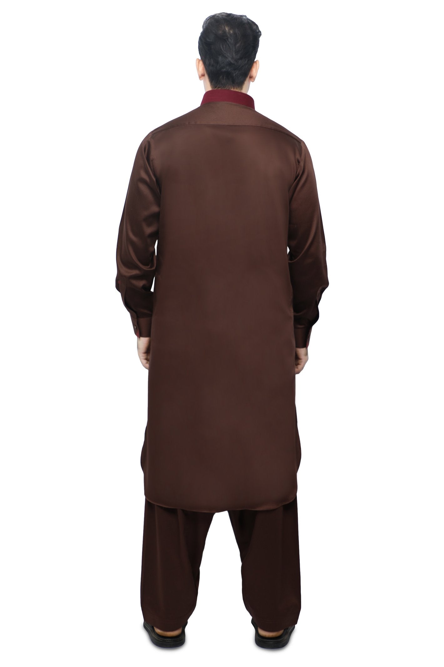 Formal Shalwar Suit for Men SKU: EG2834-C-BROWN - Diners
