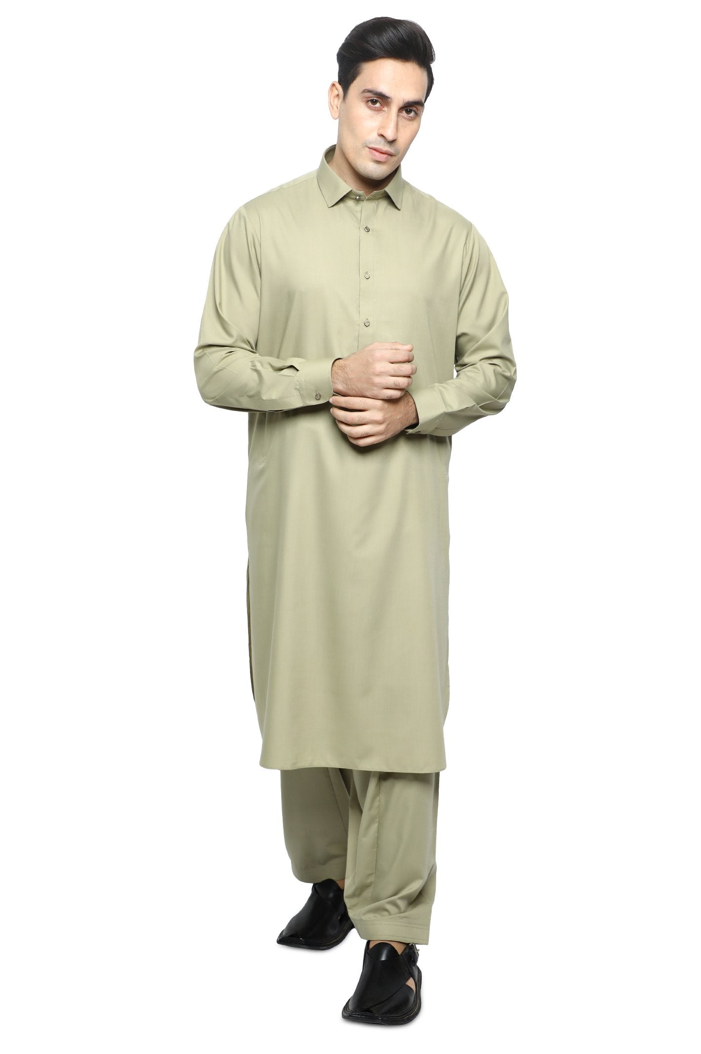 Formal Shalwar Suit for Men In Green SKU: EG2846-GREEN - Diners