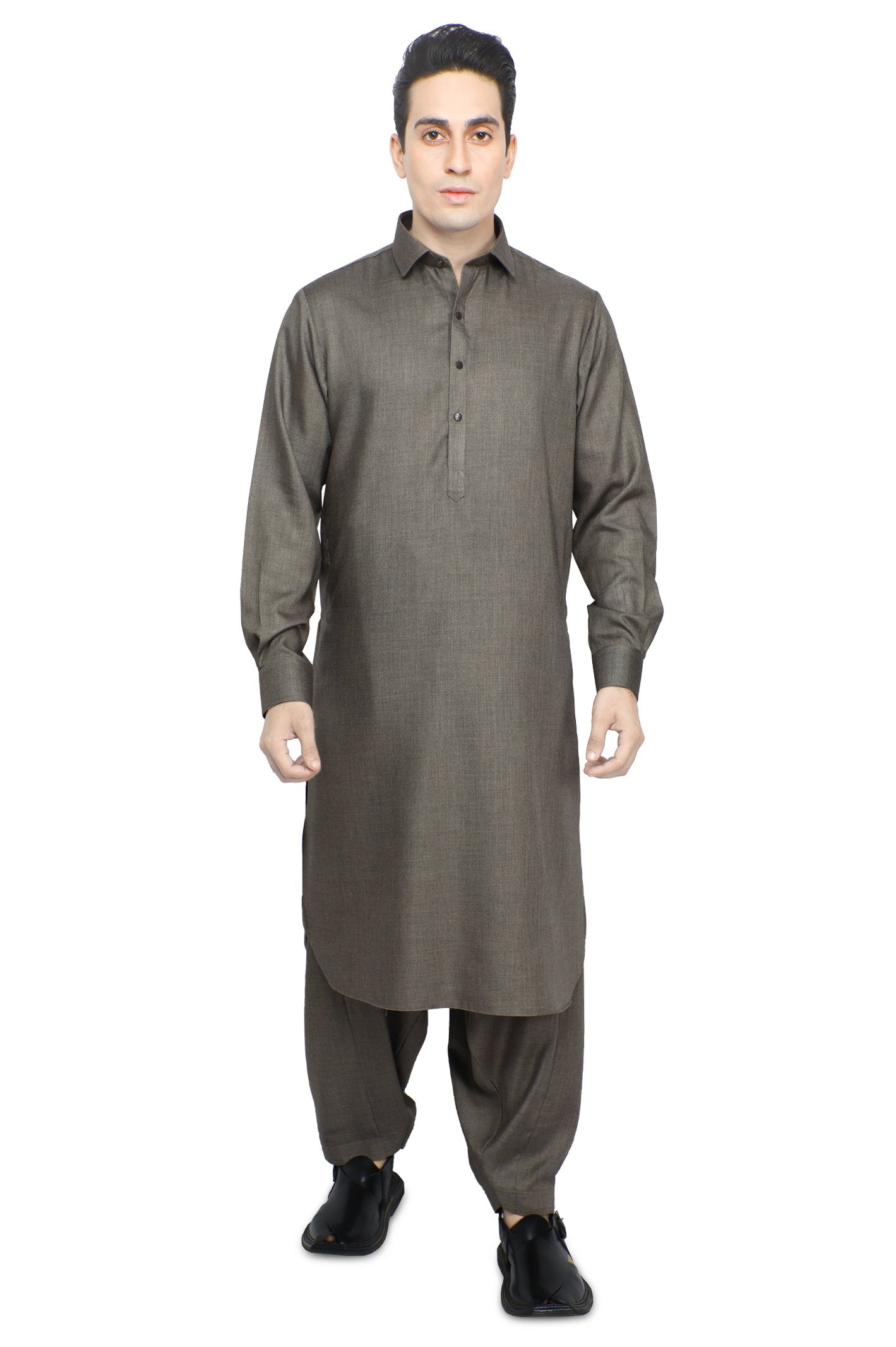 Formal Shalwar Suit for Men SKU: EG2851-BROWN - Diners