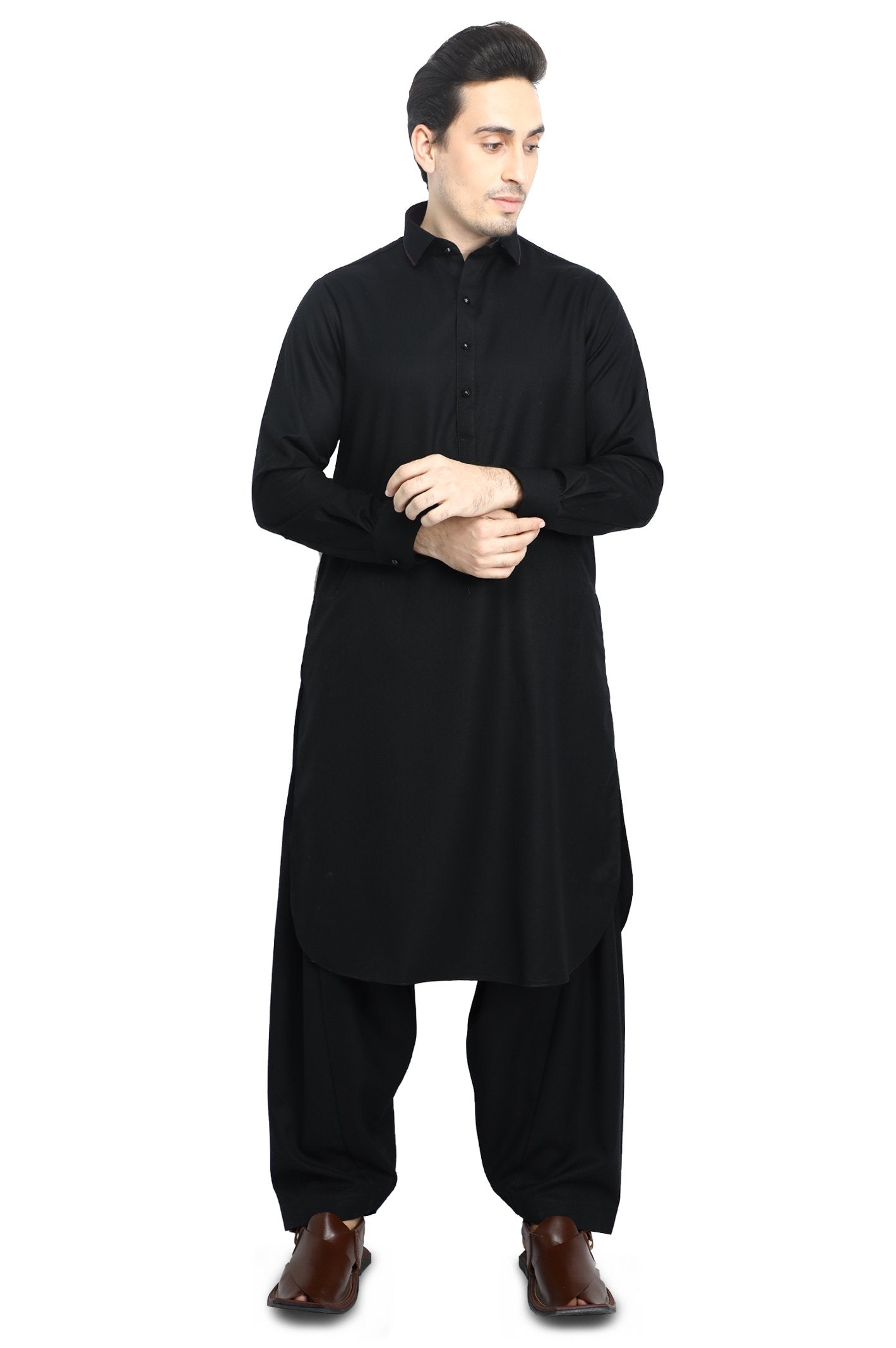 Formal Shalwar Suit for Man SKU: EG2863-BLACK - Diners