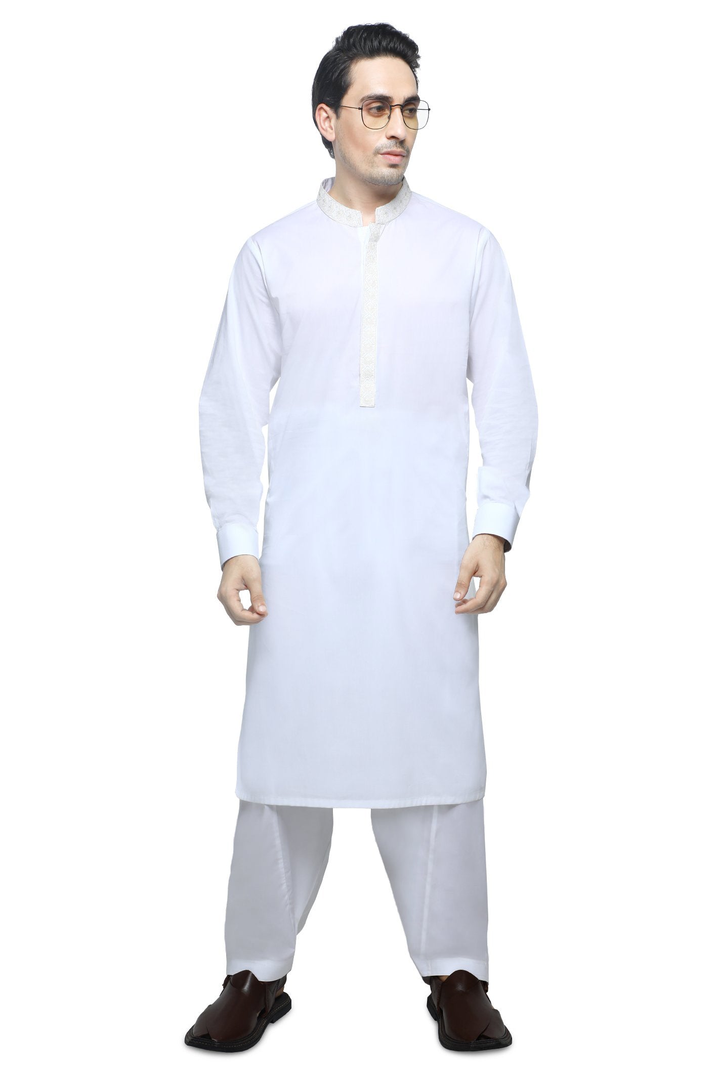 Formal Shalwar Suit for Men SKU: EG2877-White - Diners