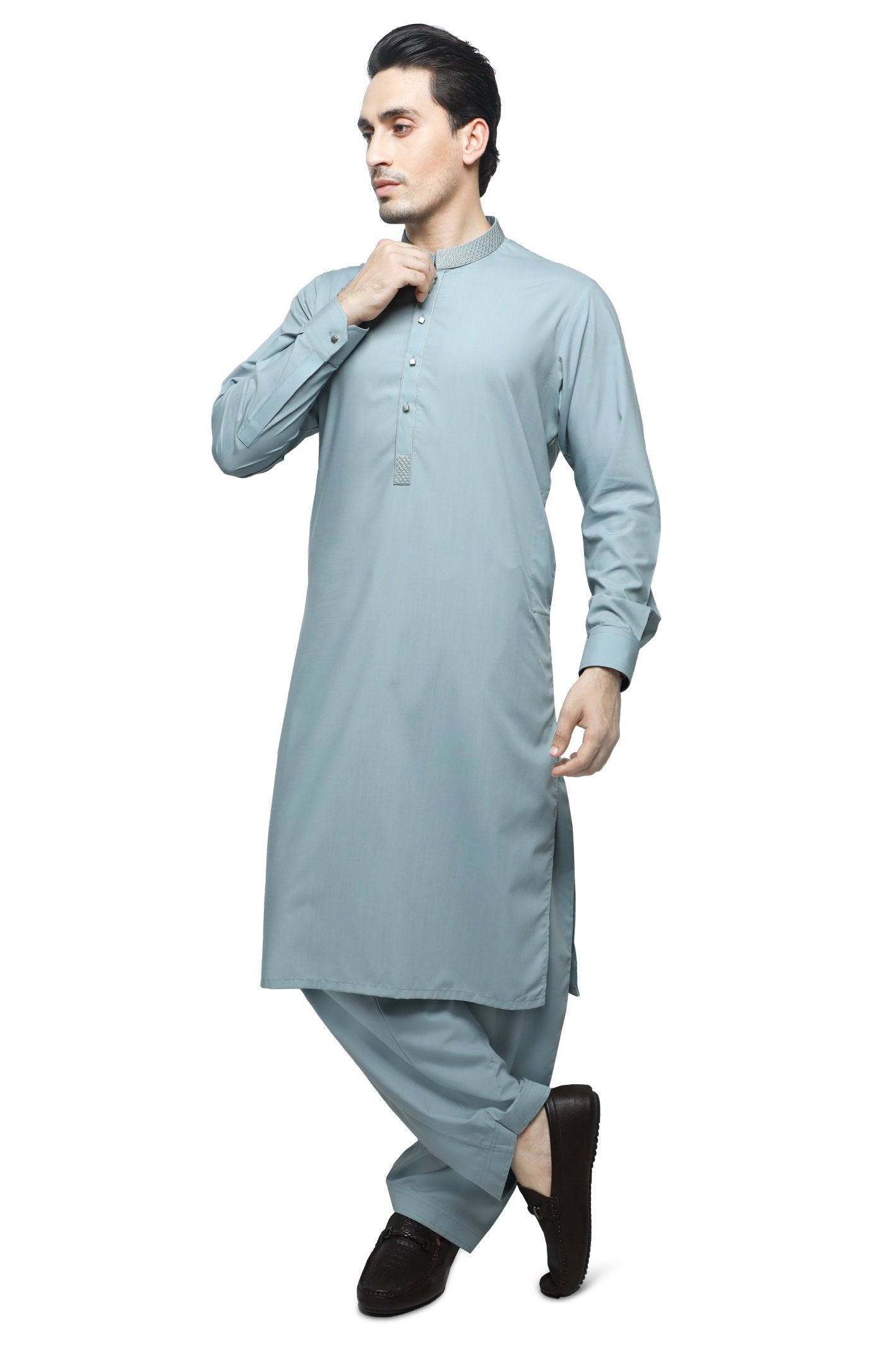 Formal Shalwar Suit for Men SKU: EG2880-L-GREEN - Diners