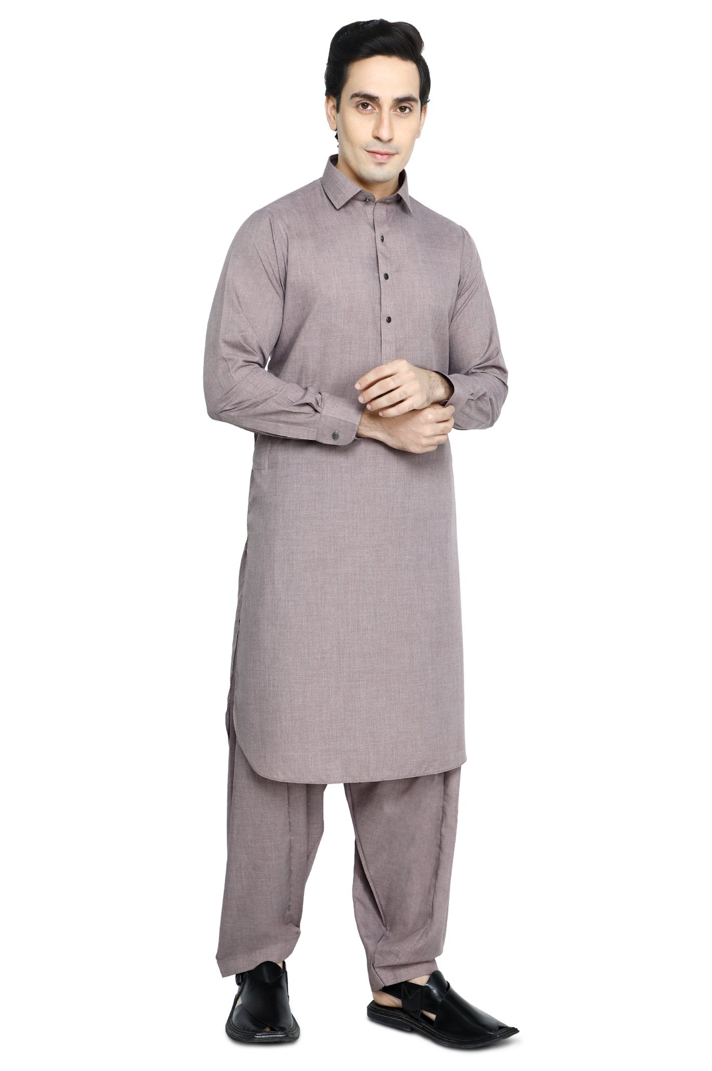 Formal Shalwar Suit for Men - EG2888-BROWN