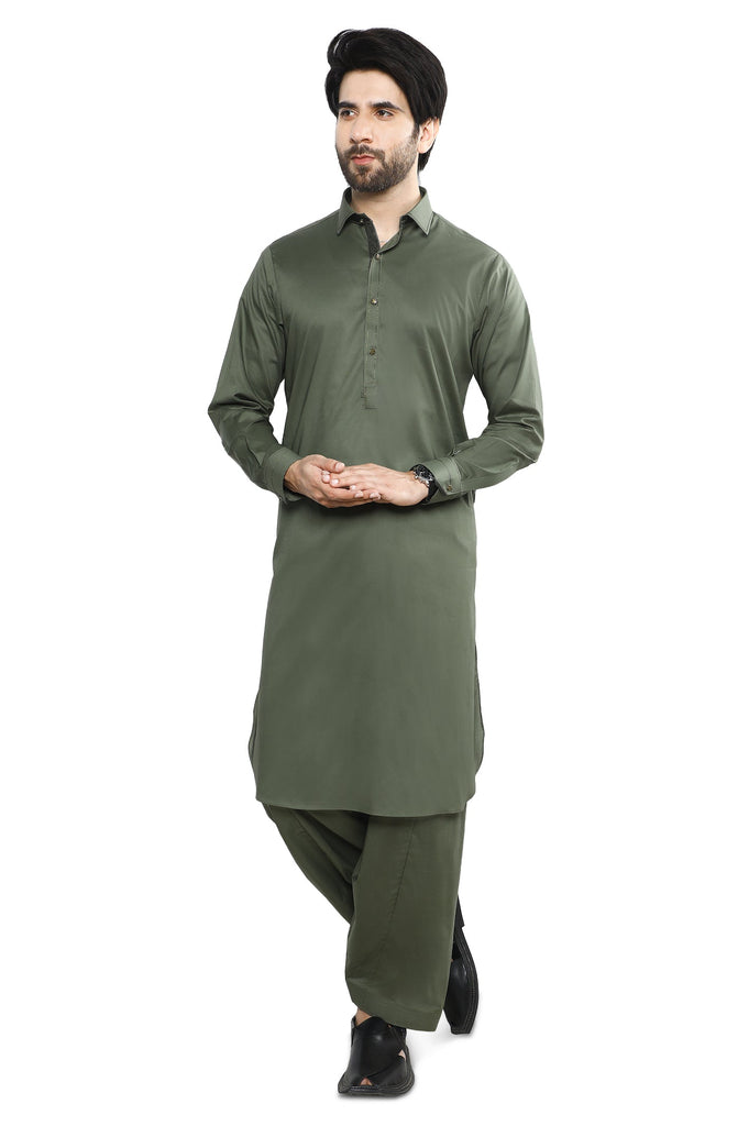 Formal Shalwar Suit for Men SKU: EG3047-GREEN