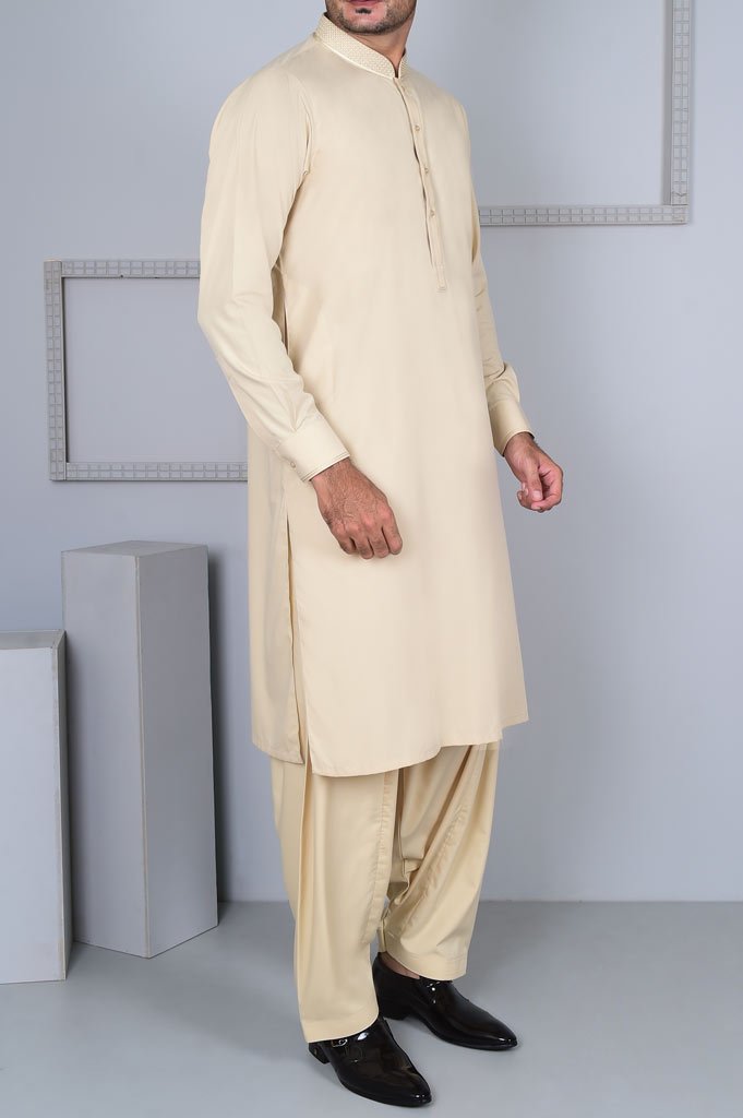 Formal Shalwar Suit for Man EGC0001-FAWN - Diners