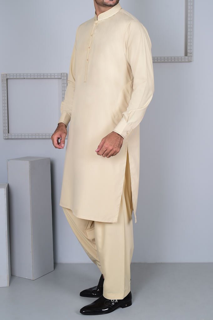 Formal Shalwar Suit for Man EGC0001-FAWN - Diners