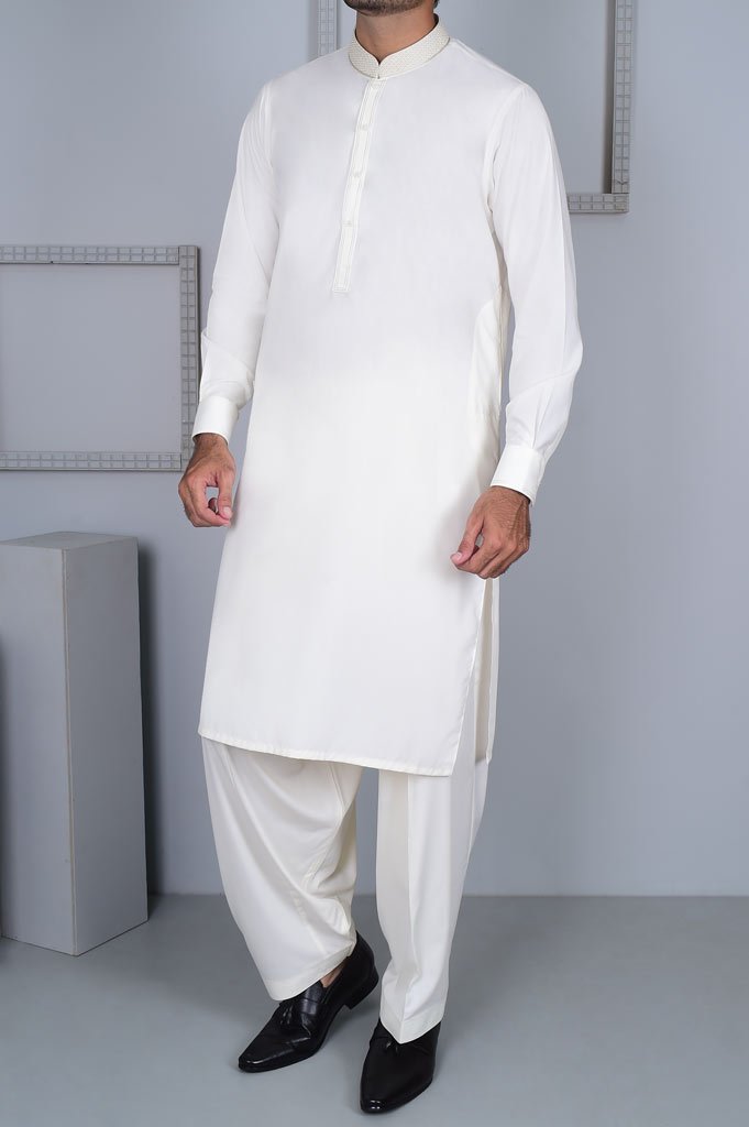 Formal Shalwar Suit for Men EGC0001-OFFWHITE - Diners
