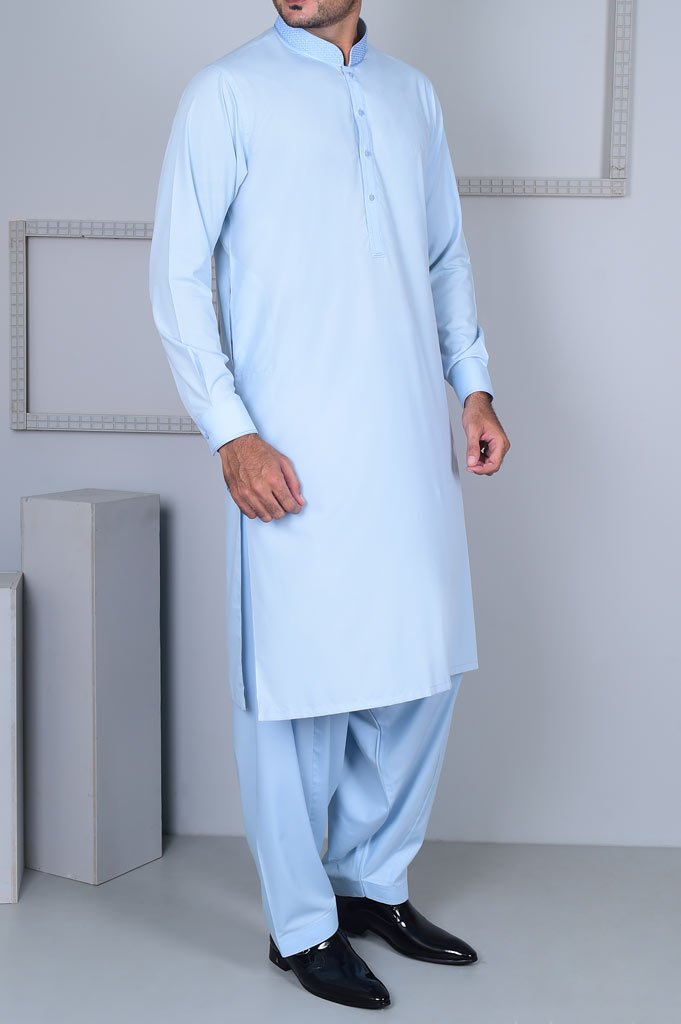Formal Shalwar Suit for Man EGC0001-SKY-BLUE - Diners