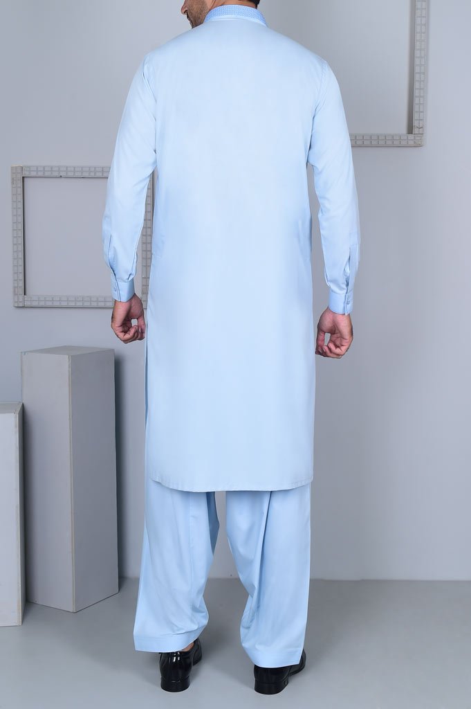 Formal Shalwar Suit for Man EGC0001-SKY-BLUE - Diners