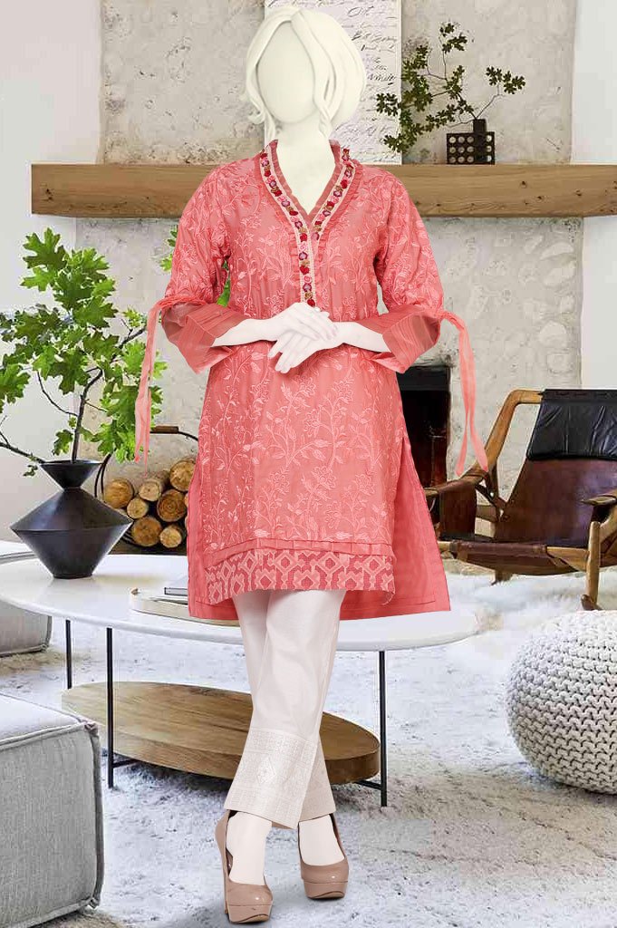Embroided Shirt - WKF0016 - Pink - Diners