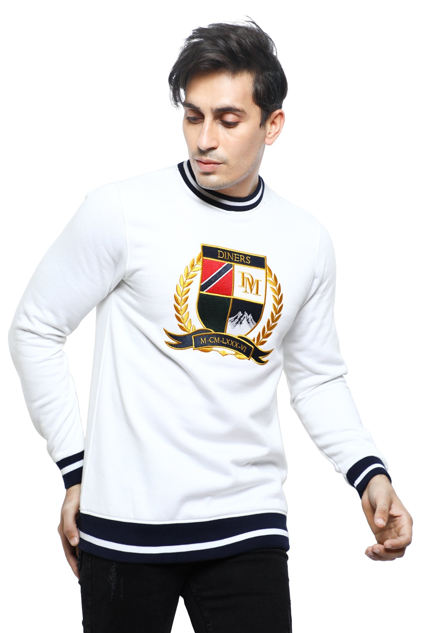 Diners Men's White Sweater - FA913-21