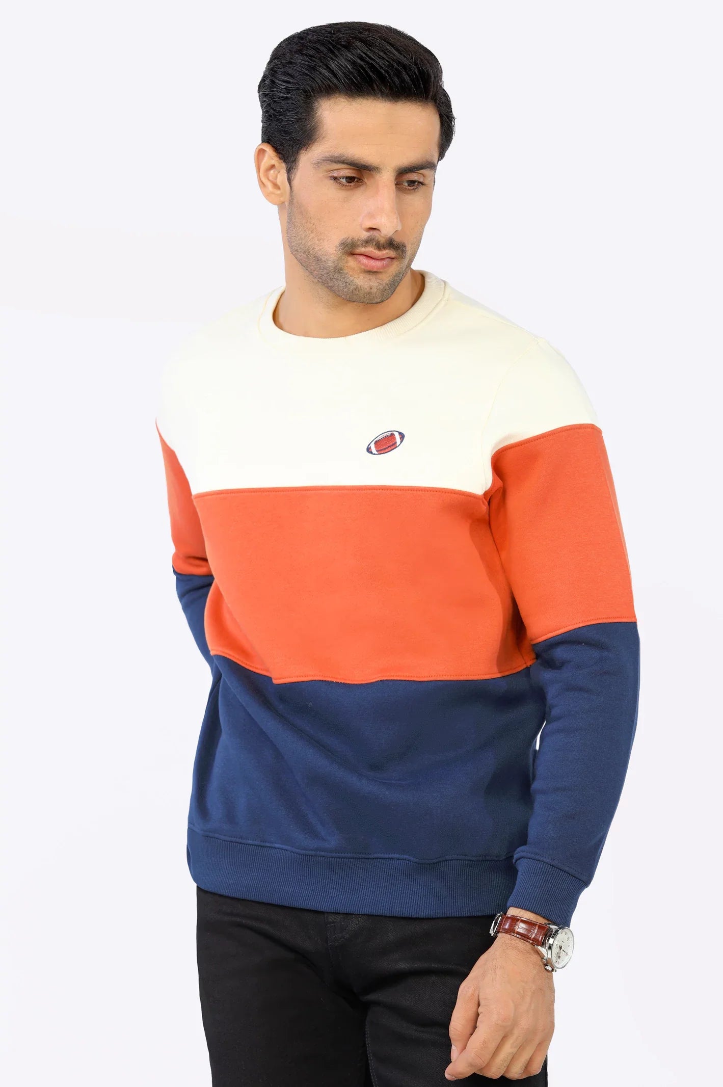 Color Block Sweatshirt From Diners