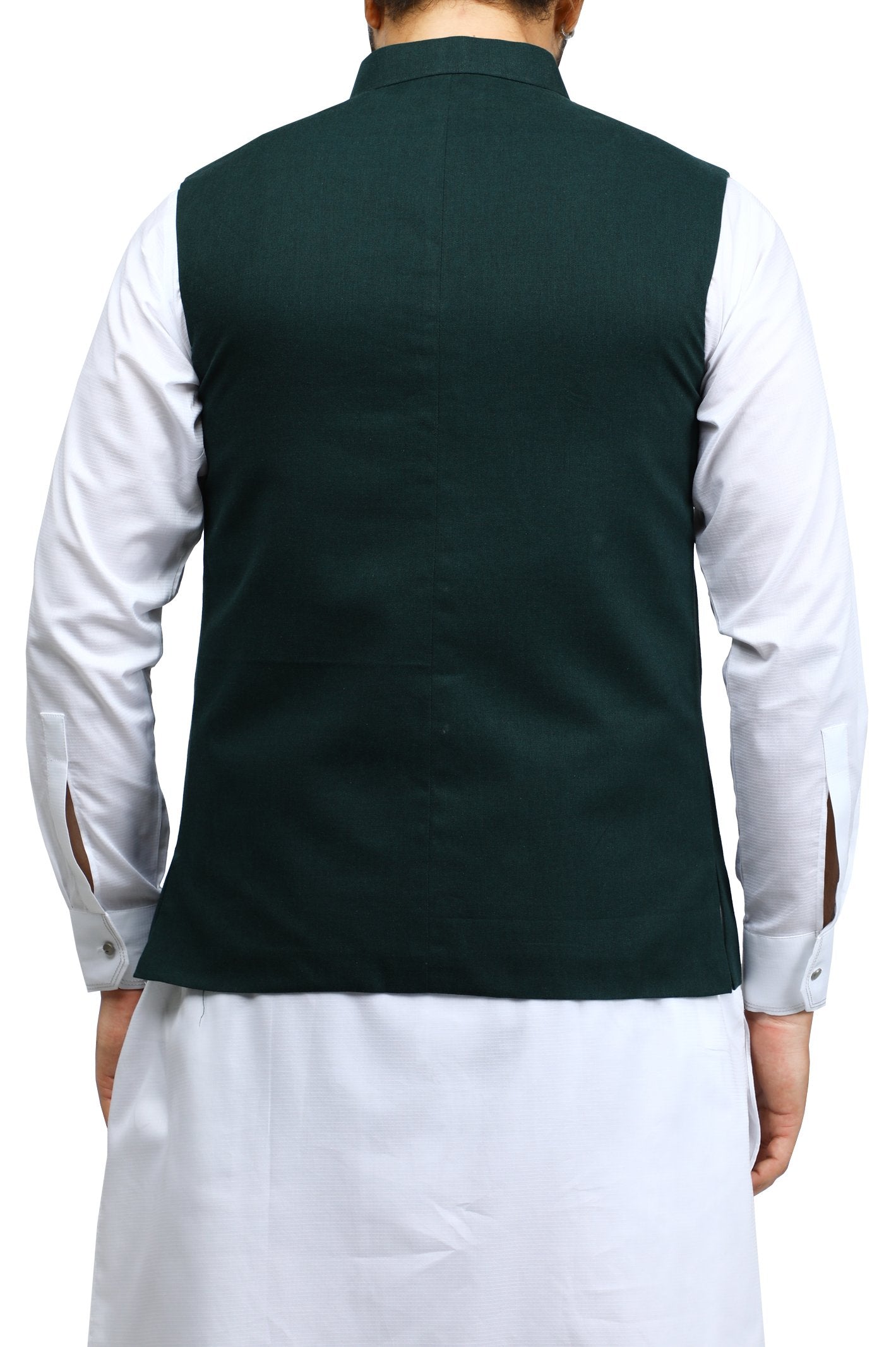 Waist coat For Men-GA3367-GREEN
