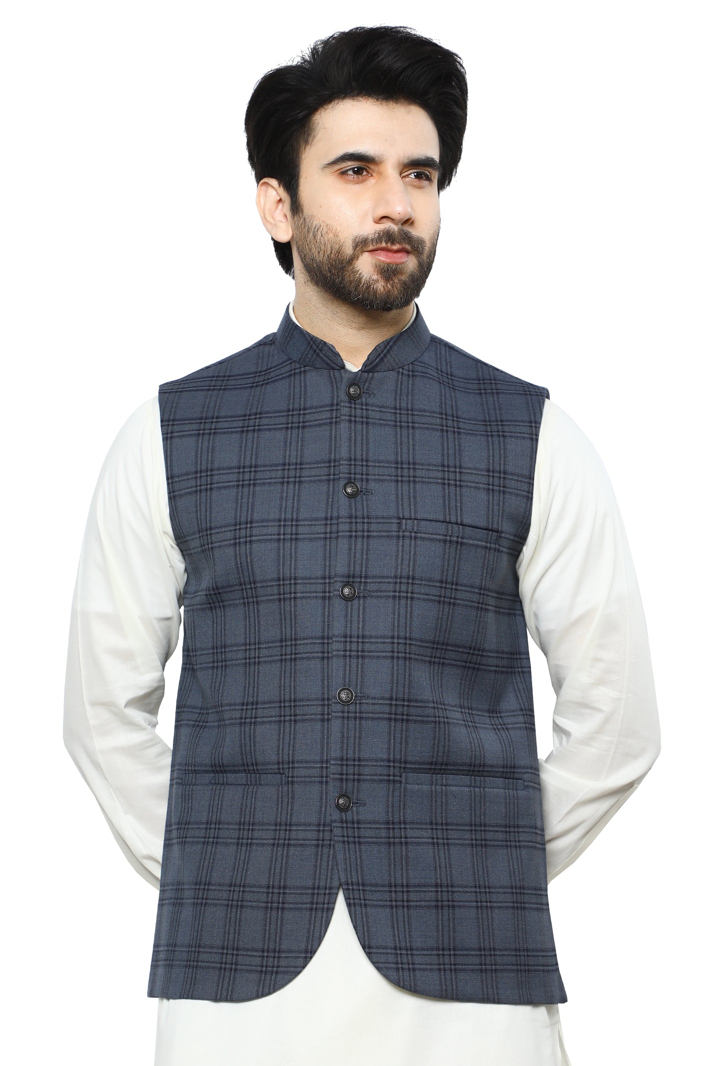 Waist coat For Men SKU: GA3513-D-GREY