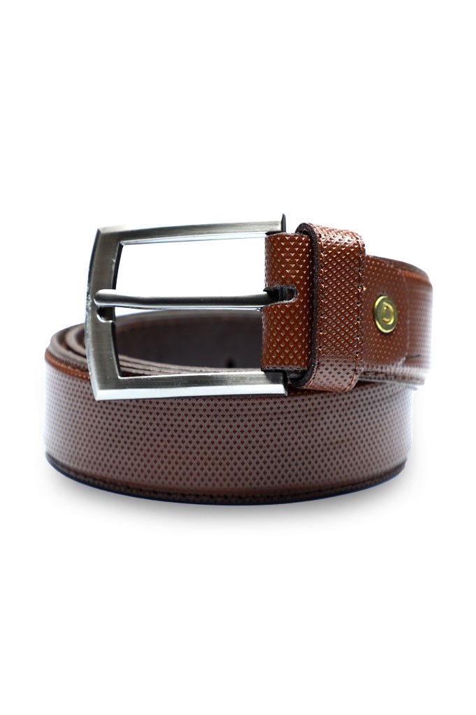 Dark Brown Leather Belt For Men - IB84
