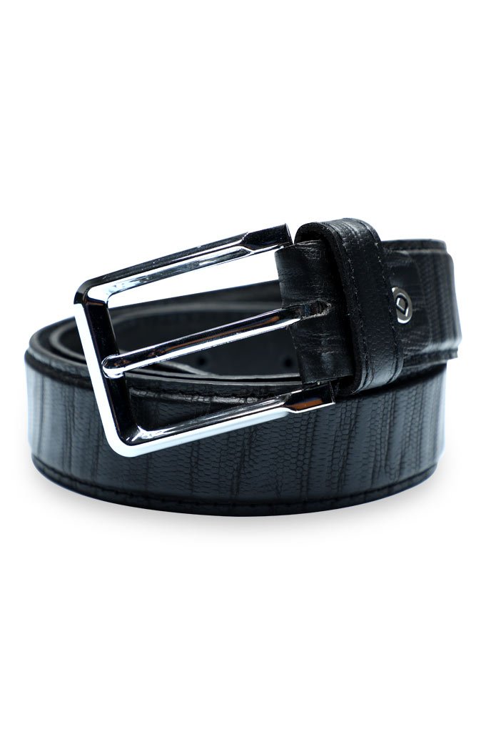 Black Leather Belt For Men - IB86