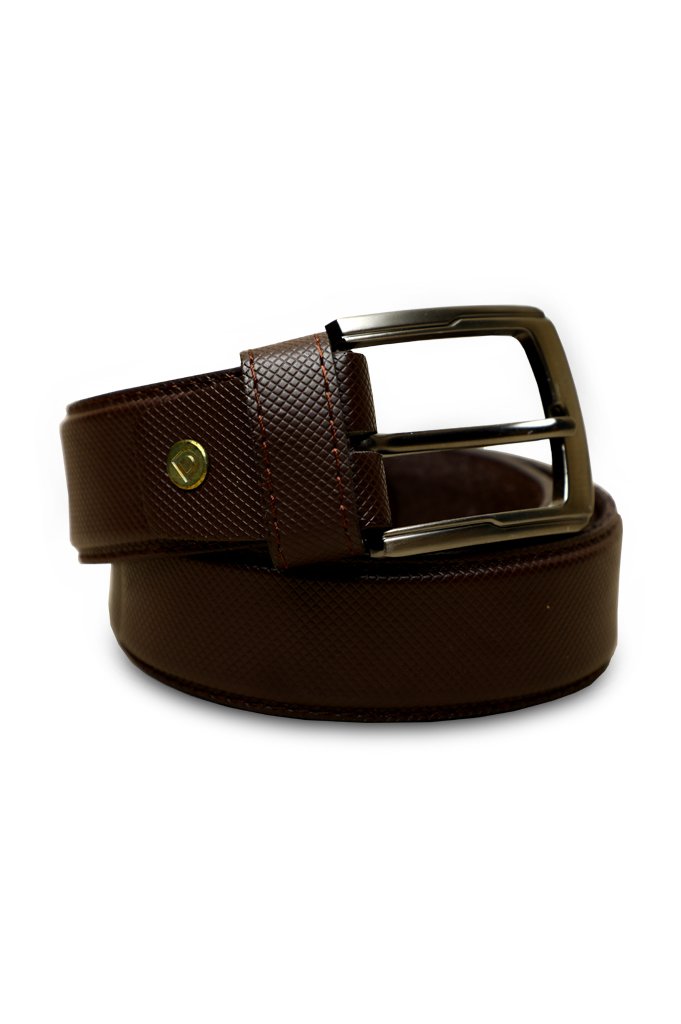 Dark Brown Leather Belt For Men - IB87