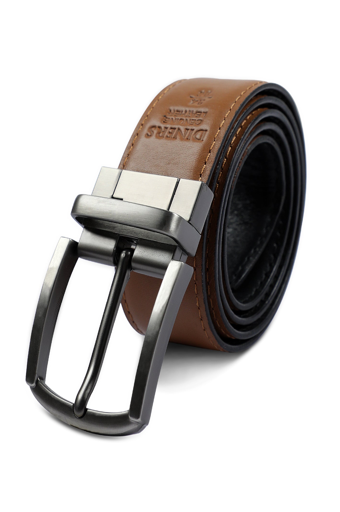 Men's Double Sided Belt SKU: IE07-BLACK & TAN - Diners