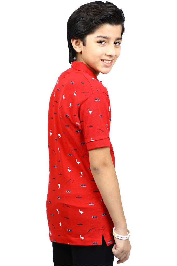 Boys T-Shirt In Red KBA-0233 - Diners
