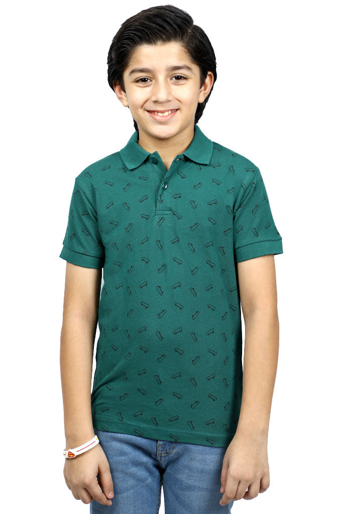Boys T-Shirt In Green KBA-0234 - Diners