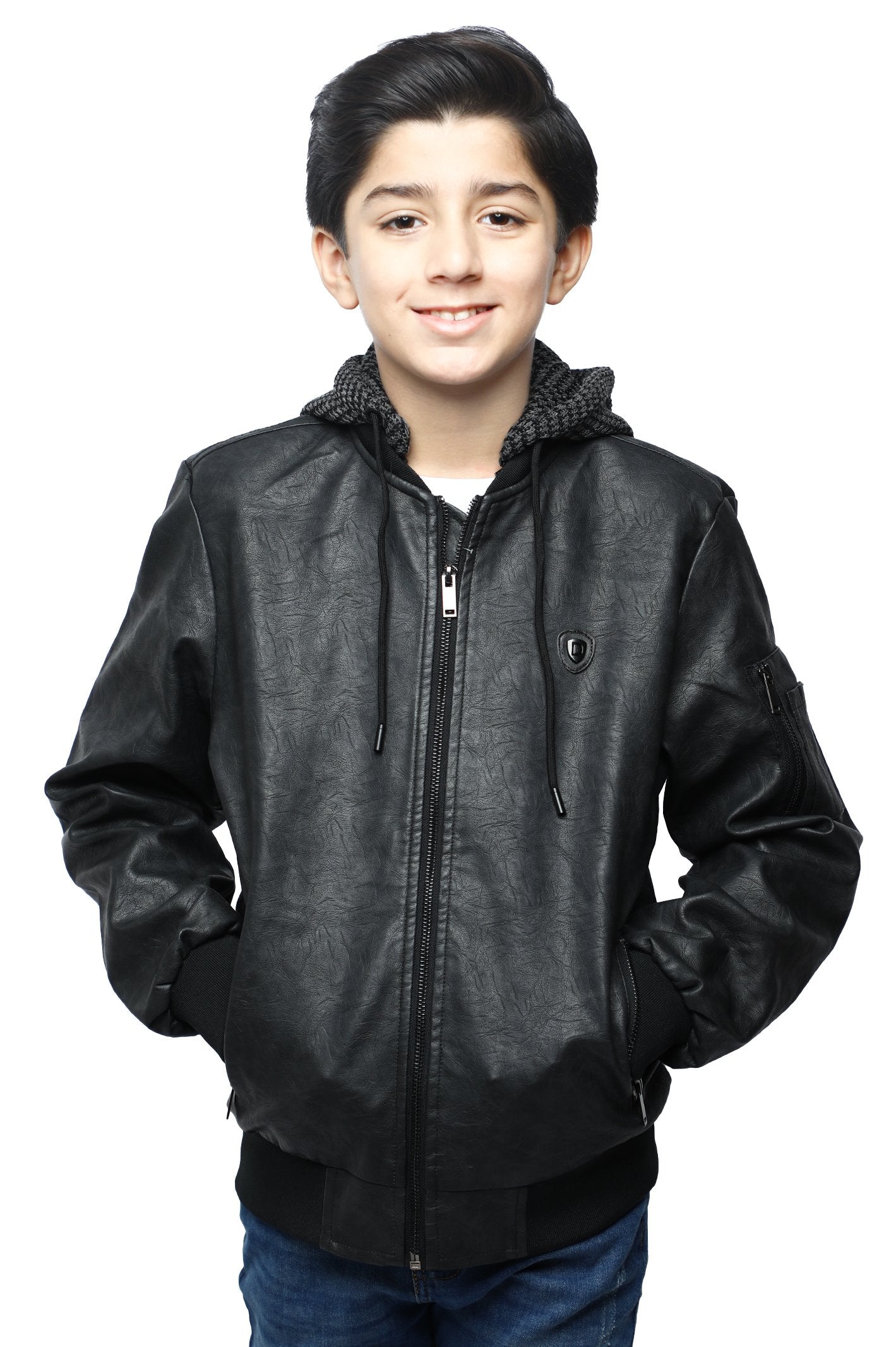 Boys Jacket In Black SKU: KBF-0051-BLACK - Diners