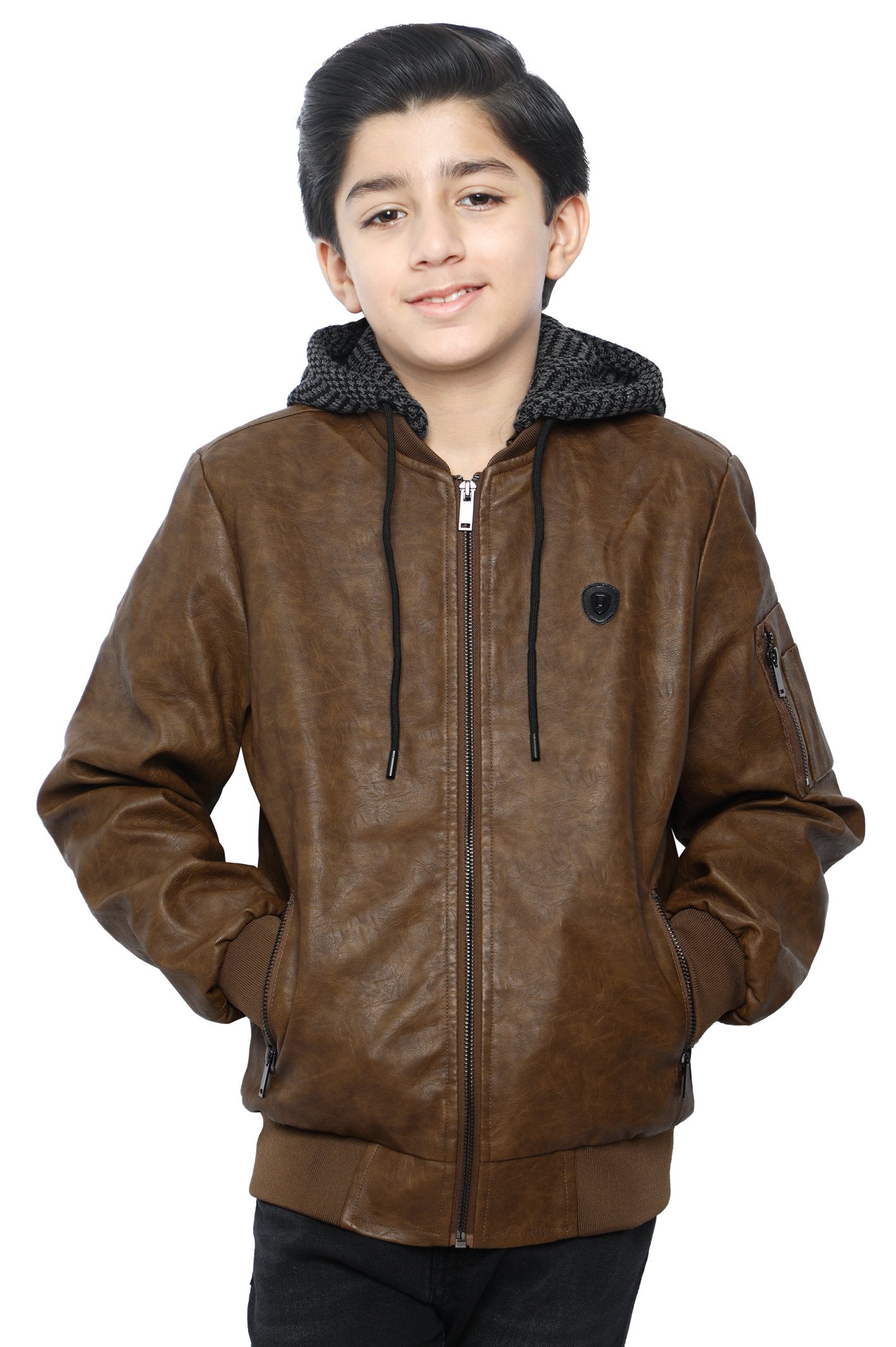 Boys Jacket In Brown SKU: KBF-0051-BROWN - Diners