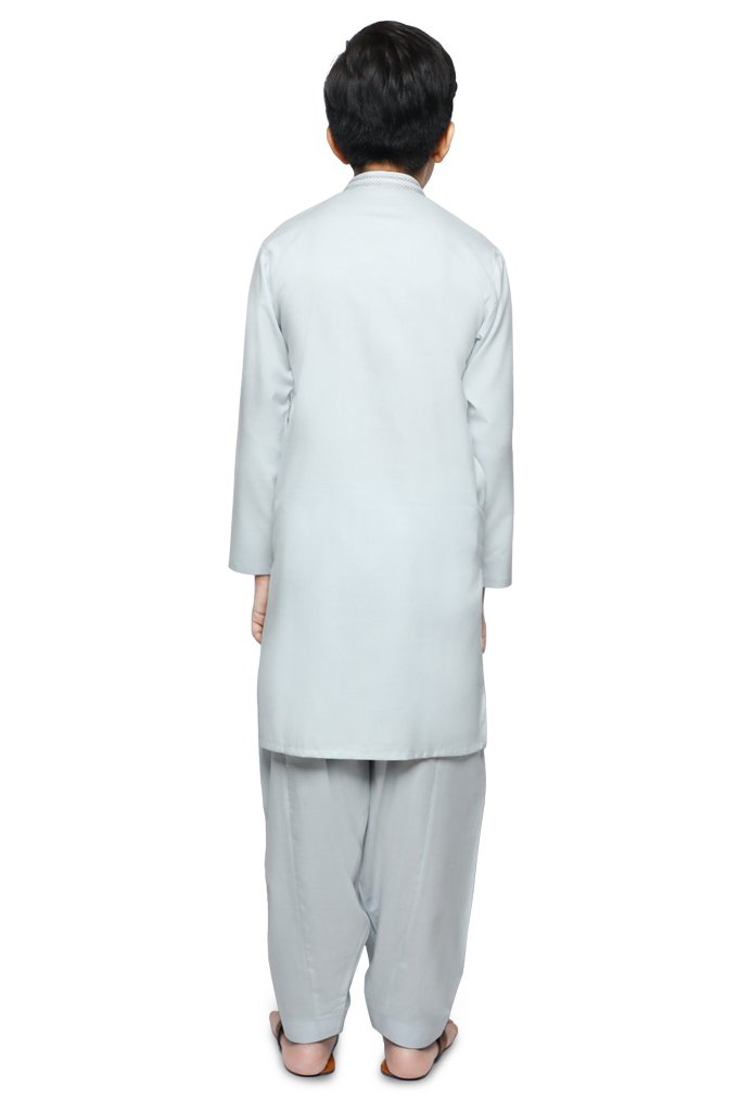 Boys Kurta Shalwar In L-Grey SKU: KBH-0065-L-GREY - Diners