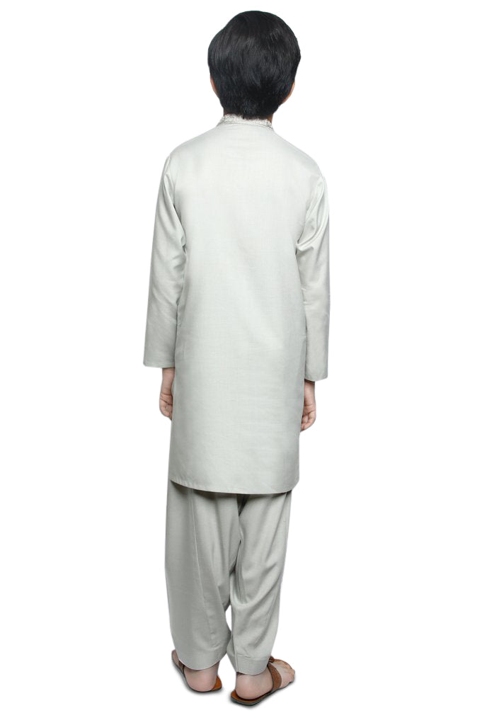 Boys Shalwar Suit In L-Green SKU: KBH-0066-L-Green - Diners