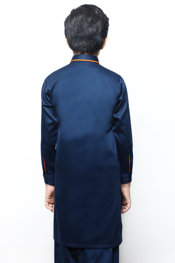 Boys Shalwar Suit In Royal Blue SKU: KBH-0068-ROYAL BLUE - Diners