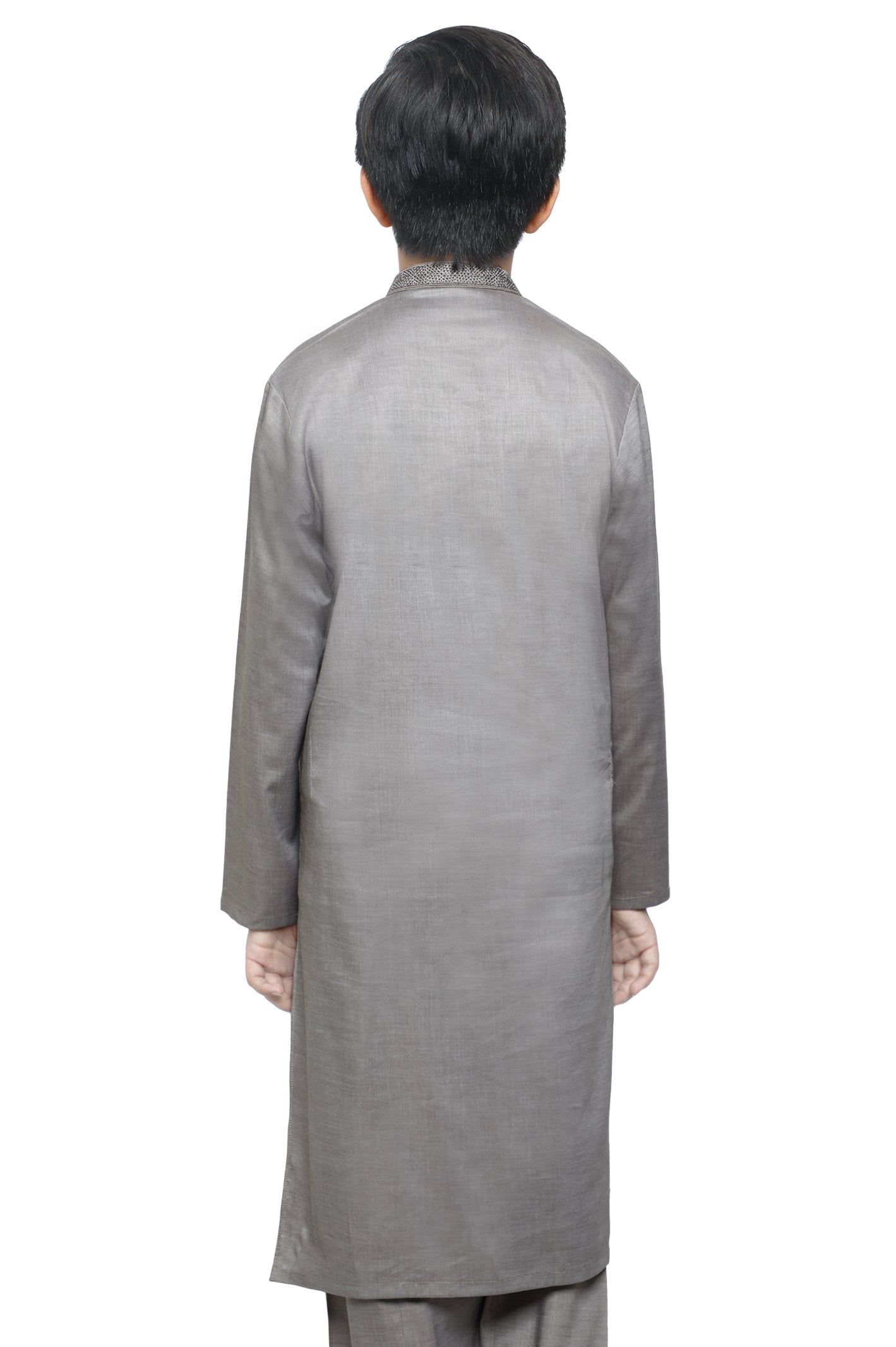 Boys Kurta Shalwar In Brown SKU: KBH-0072-BROWN - Diners
