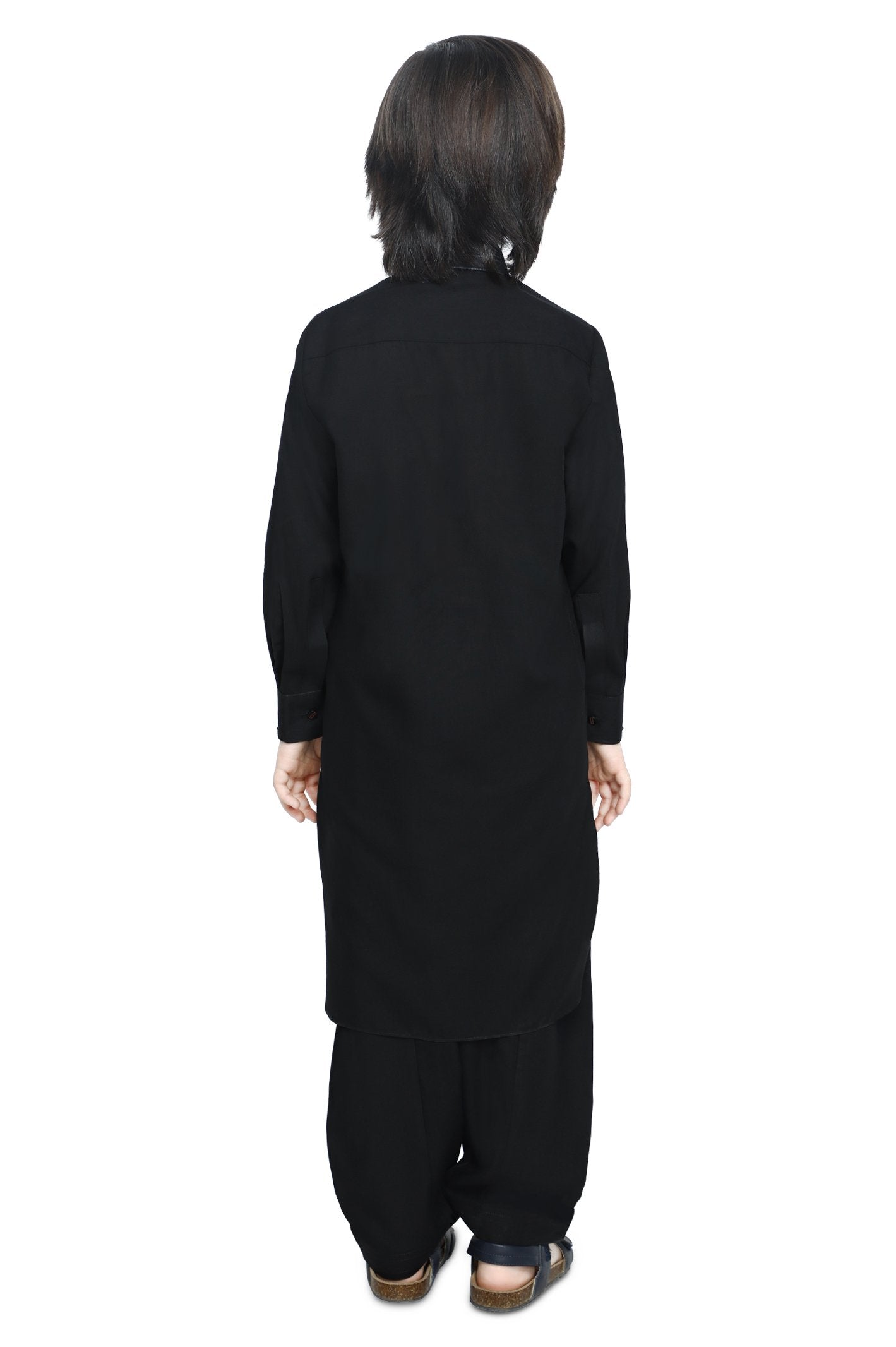 Boys Kurta Shalwar In Black SKU: KBH-0079-BLACK - Diners