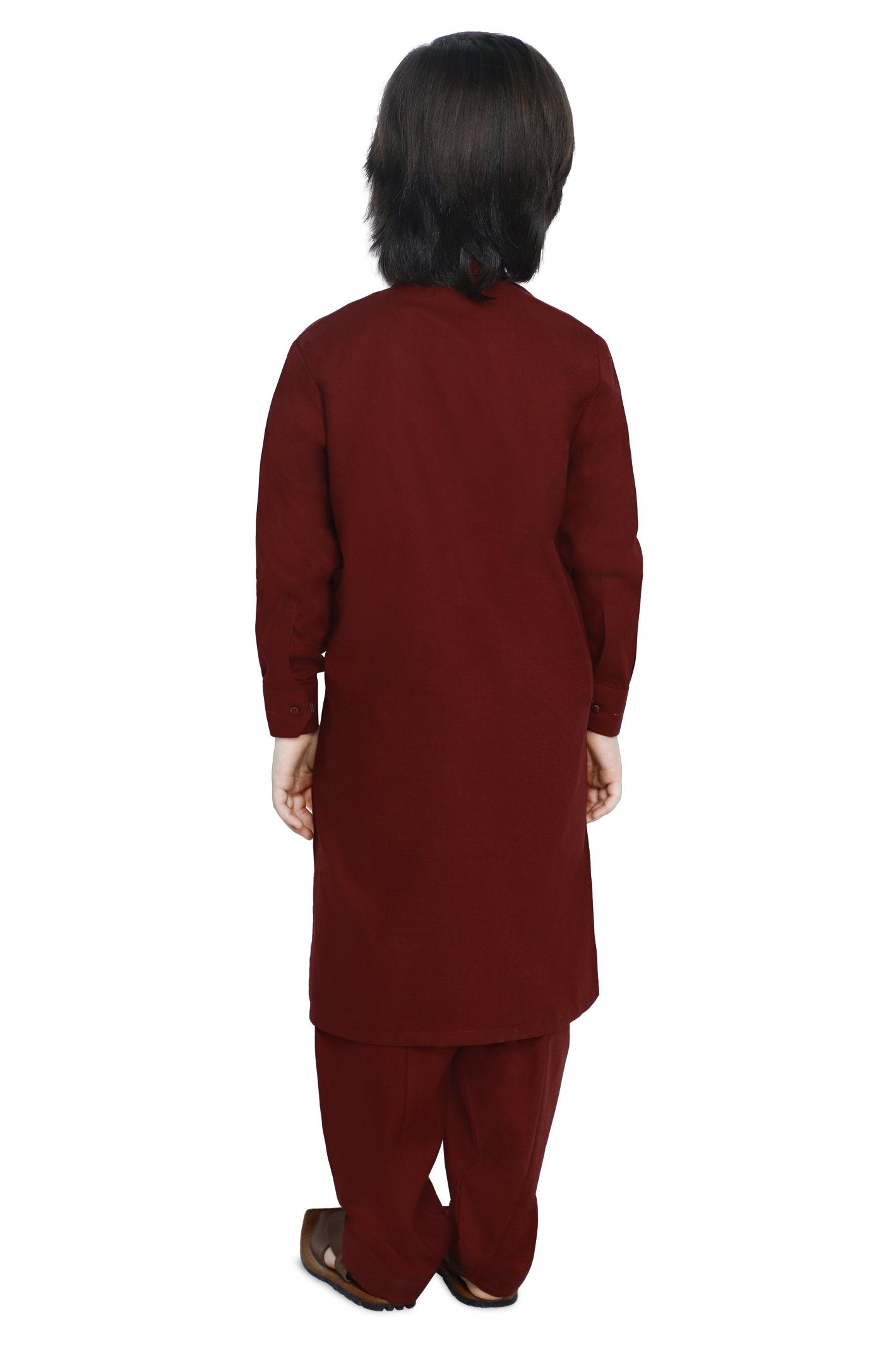 Boys Kurta Shalwar In Maroon SKU: KBH-0081-MAROON - Diners