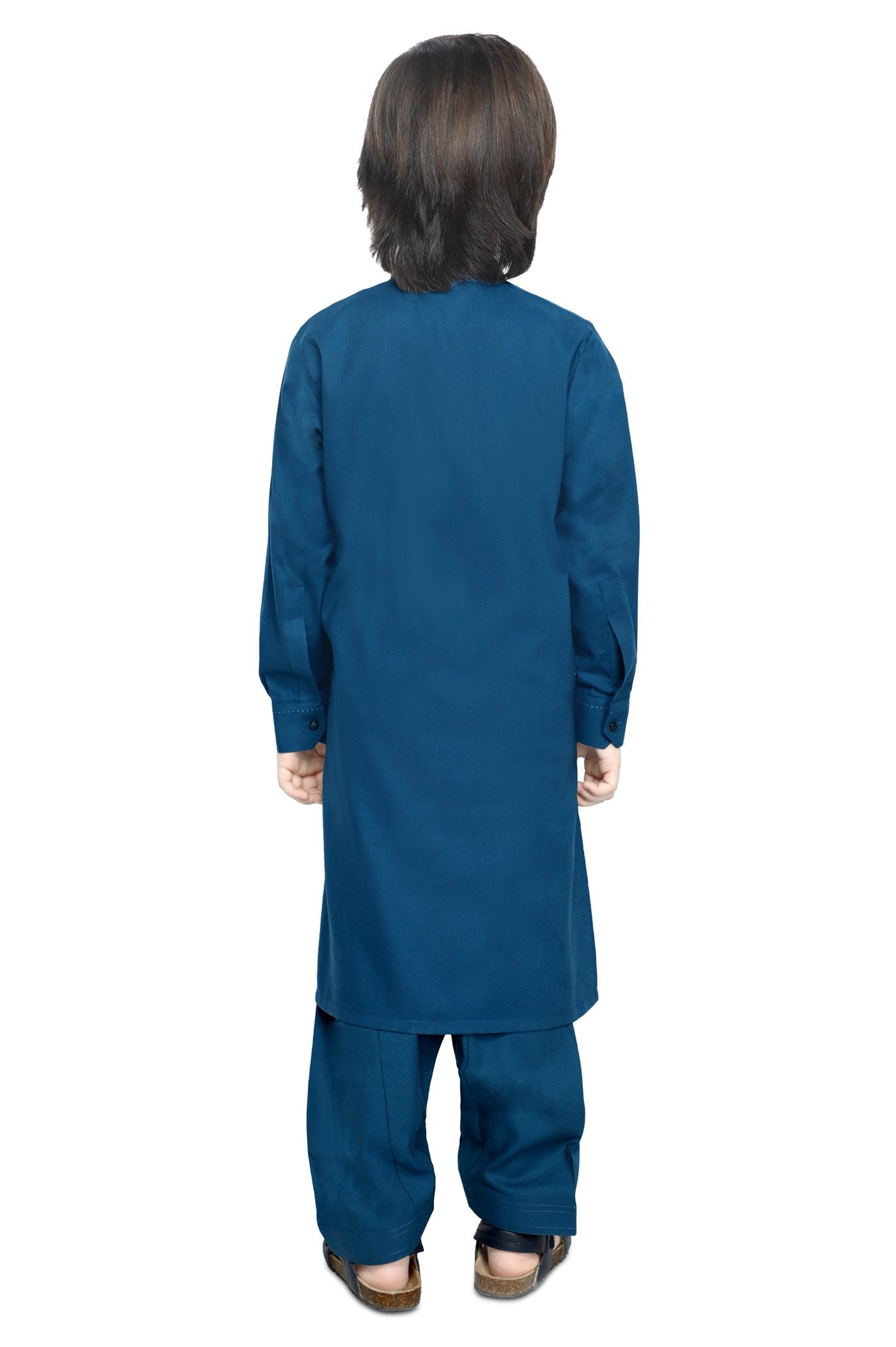 Boys Kurta Shalwar In Teal SKU: KBH-0082-TEAL - Diners